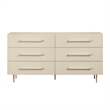 Pemberly Row Handmade Modern / Contemporary Taupe 6-Drawer Dresser