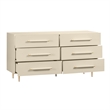 Pemberly Row Handmade Modern / Contemporary Taupe 6-Drawer Dresser