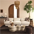 Pemberly Row Handmade Modern / Contemporary Cream Velvet Sofa