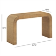 Pemberly Row Contemporary Hump Natural Console Table - 54