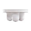 Pemberly Row Handmade Transitional White Glossy Coffee Table