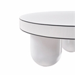 Pemberly Row Handmade Transitional White Glossy Coffee Table