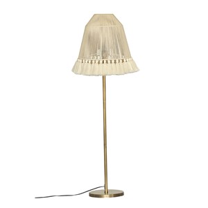 Pemberly Row Handmade Transitional White Finish Tall Floor Lamp