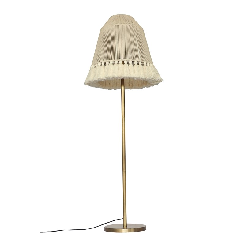 Pemberly Row Handmade Transitional White Finish Tall Floor Lamp