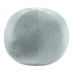 Pemberly Row 14x14&quot Transitional Velvet Upholstered Pillow in Sea Blue