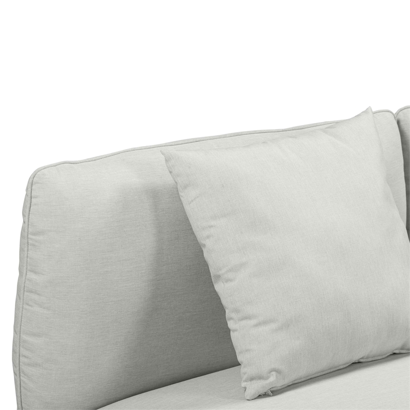Pemberly Row Handmade Transitional Light Gray Outdoor Loveseat