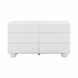 Pemberly Row Modern / Contemporary White Finish 6-Drawer Dresser