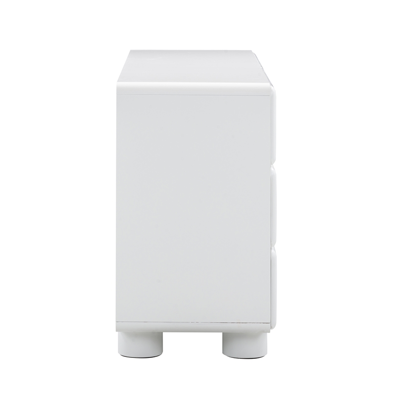 Pemberly Row Modern / Contemporary White Finish 6-Drawer Dresser