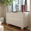 Pemberly Row Modern / Contemporary White Finish 6-Drawer Dresser