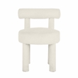 Pemberly Row Handmade Transitional Cream Boucle Dining Chair