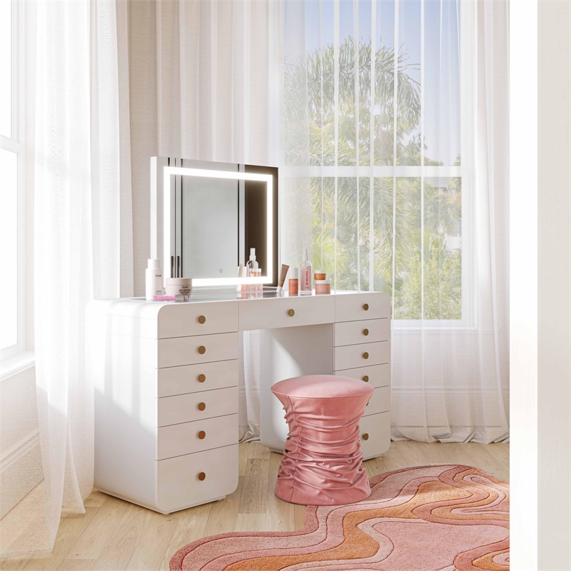 Pemberly Row Contemporary LED Panel Vanity Mirror - 25