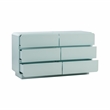 Pemberly Row Handmade Transitional Blue 6-Drawer Wooden Dresser