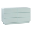 Pemberly Row Handmade Transitional Blue 6-Drawer Wooden Dresser