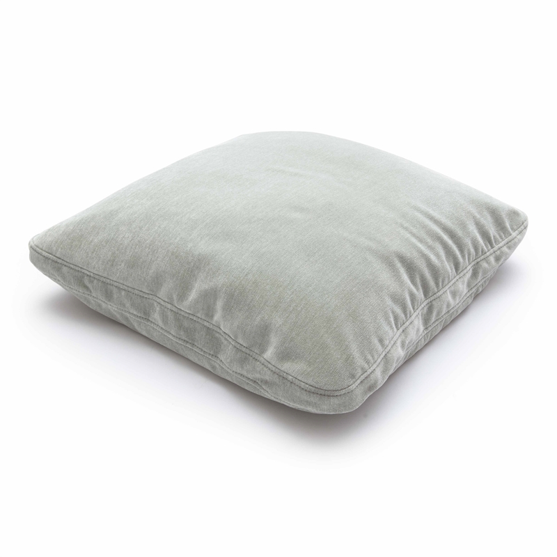 Pemberly Row Mint Green Upcycled Chenille 24 x 24 inch Square Floppy Pillow
