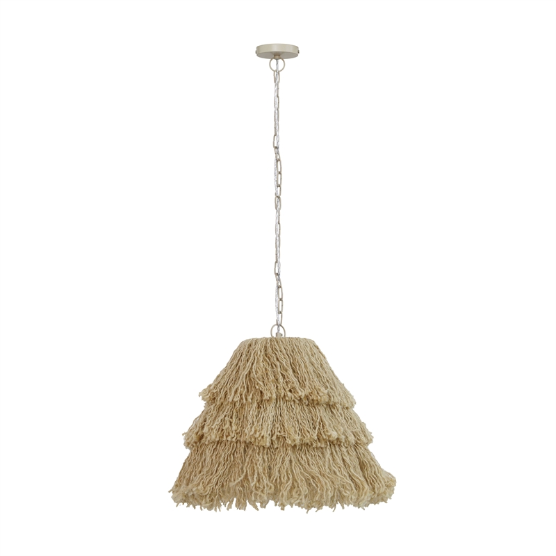 Pemberly Row Handmade Modern Transitional Natural Pendant Lamp