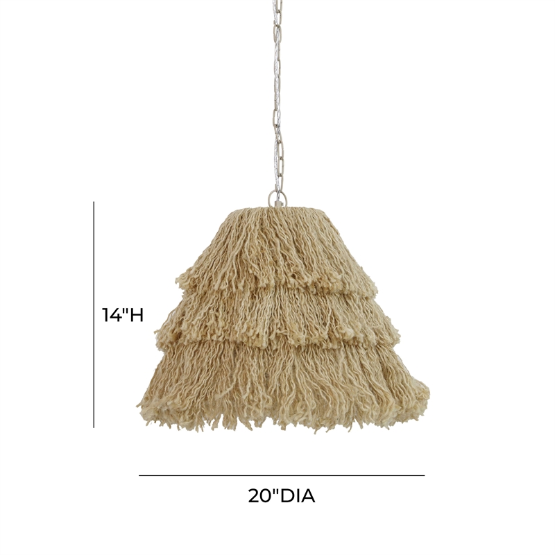 Pemberly Row Handmade Modern Transitional Natural Pendant Lamp