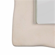 Pemberly Row Handmade Modern Coastal Cream Textured Floor Mirror