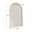 Pemberly Row Handmade Modern Coastal Cream Textured Floor Mirror