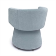 Pemberly Row Faded Blue Upcycled Chenille Rolling Desk Chair