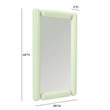 Pemberly Row Contemporary Mint Green Tubular Metal Frame Wall Mirror