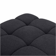 Pemberly Row Contemporary Black Vegan Shearling Modular Ottoman