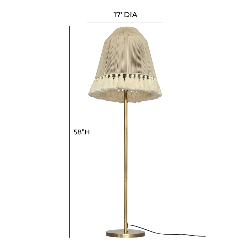 Pemberly Row Handmade Transitional White Finish Medium Floor Lamp
