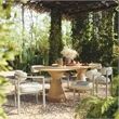 Pemberly Row Contemporary Cream Textured Outdoor Dining Side Chair