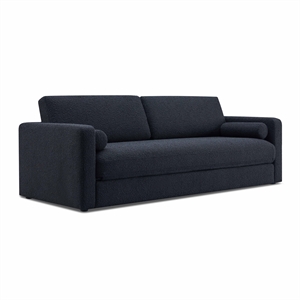Pemberly Row Modern Transitional Black Finish Boucle Sofa Bed