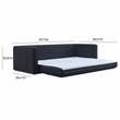 Pemberly Row Modern Transitional Black Finish Boucle Sofa Bed