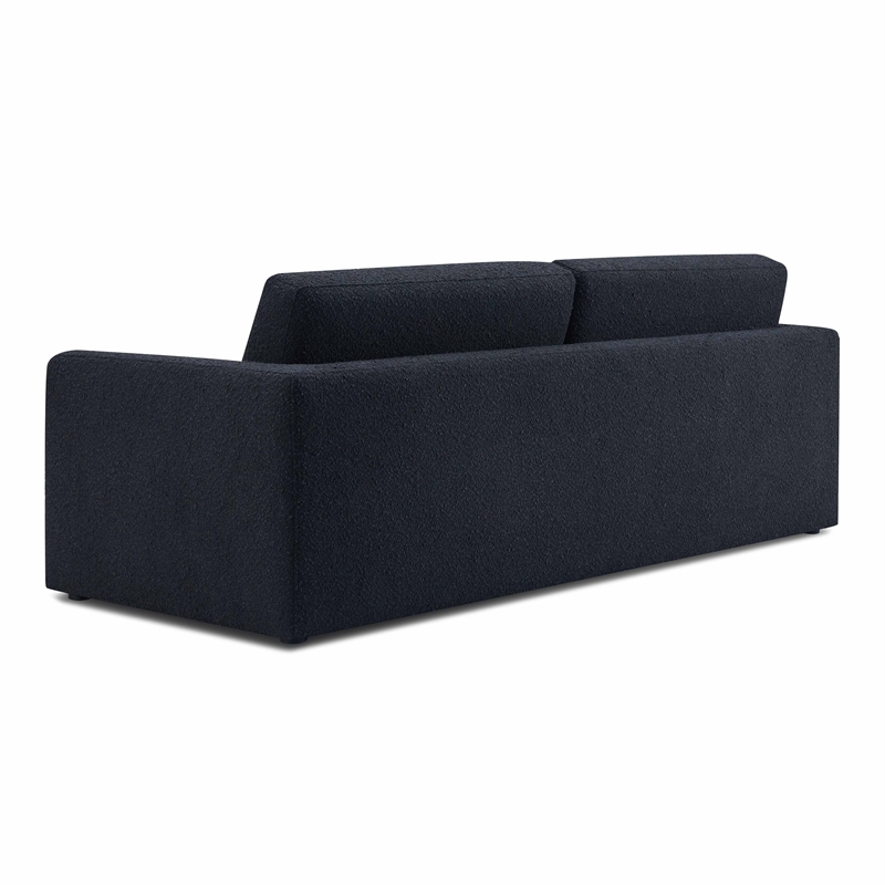 Pemberly Row Modern Transitional Black Finish Boucle Sofa Bed