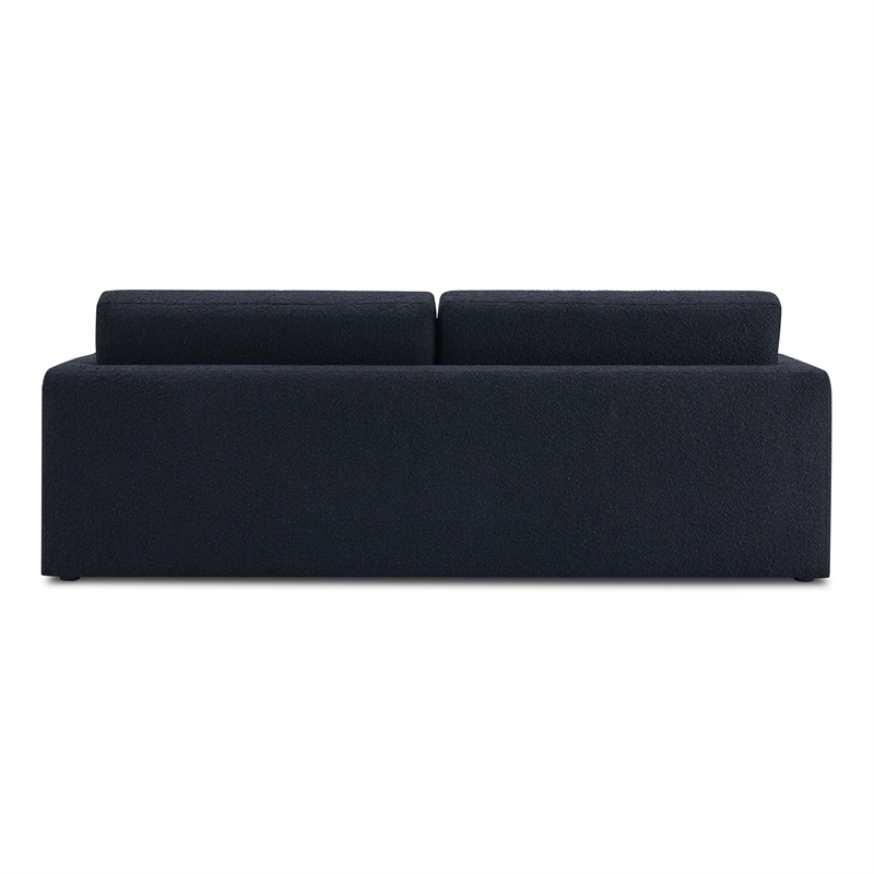 Pemberly Row Modern Transitional Black Finish Boucle Sofa Bed