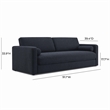 Pemberly Row Modern Transitional Black Finish Boucle Sofa Bed