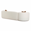 Pemberly Row Cream Boucle 2-Piece Modular Right-Arm Facing Sofa