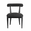 Pemberly Row Transitional Black Boucle Upholstered Dining Chair