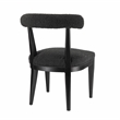 Pemberly Row Transitional Black Boucle Upholstered Dining Chair