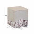 Pemberly Row Travertine & Breccia Concrete Indoor / Outdoor Side Table