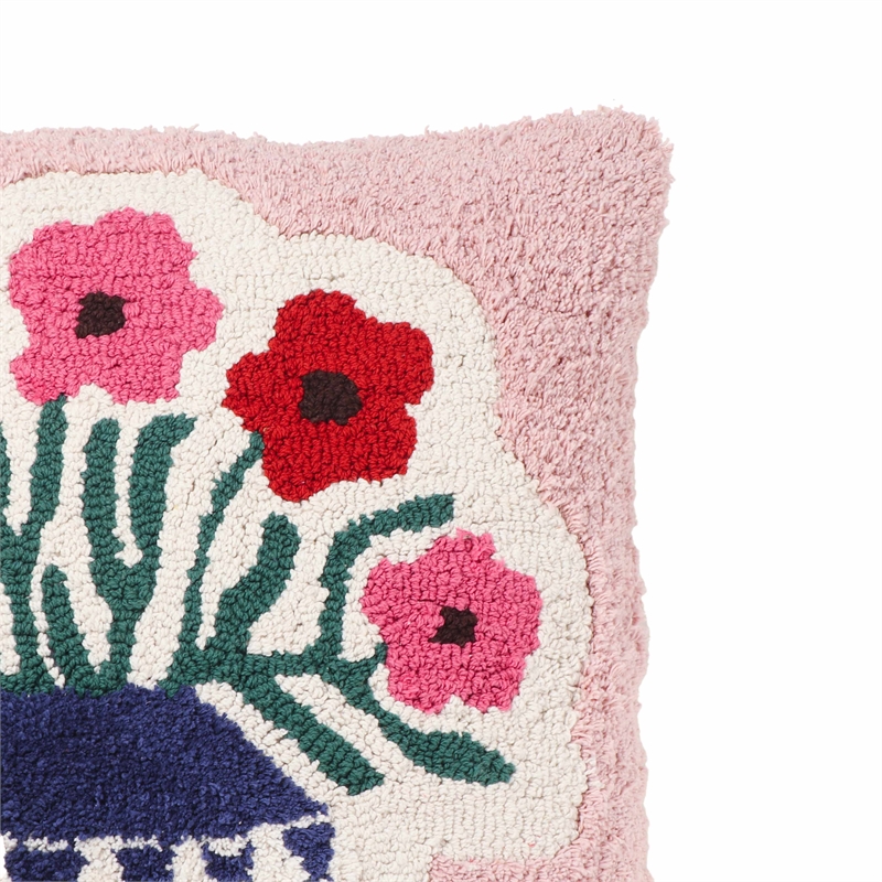 Pemberly Row Transitional Blossom Tufted Cotton 20