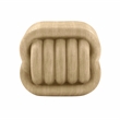 Pemberly Row Love Knot Faux Travertine Indoor / Outdoor Accent Stool