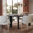 Pemberly Row Contemporary Cream Performance Upcycled Linen Dining Chair