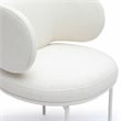 Pemberly Row Contemporary Cream Performance Upcycled Linen Dining Chair
