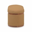 Pemberly Row Modern / Contemporary Peach Boucle Oval Storage Ottoman