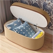 Pemberly Row Modern / Contemporary Peach Boucle Oval Storage Ottoman