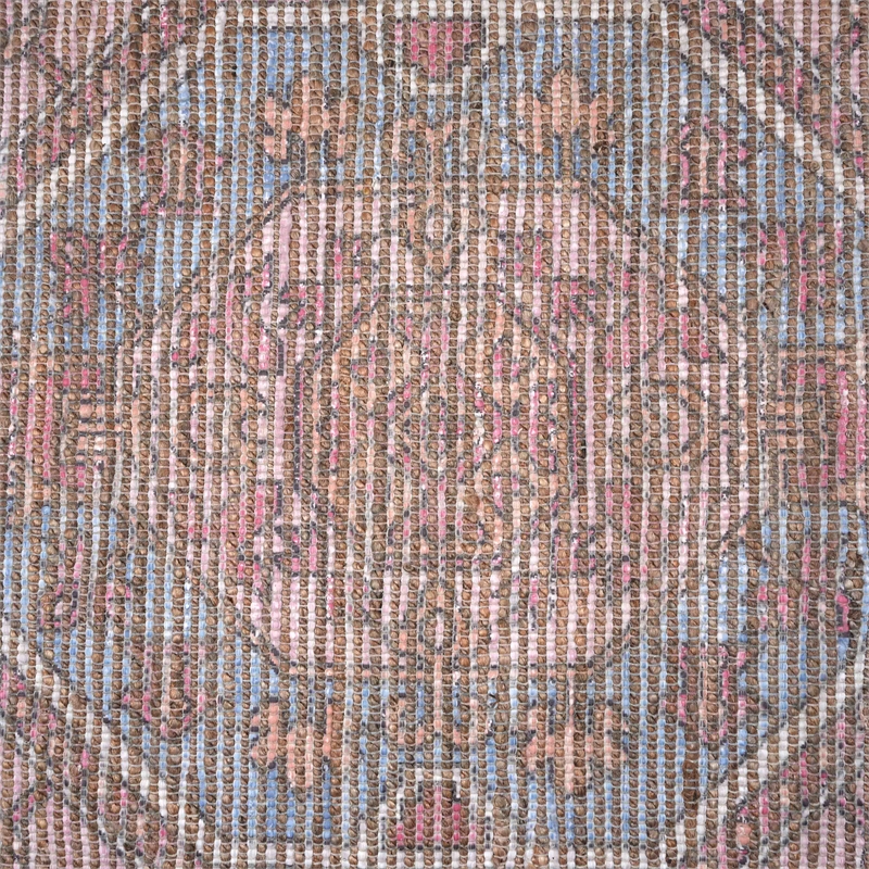 Pemberly Row Transitional Blush Tone 5' x 8' Cotton Area Rug