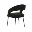 Pemberly Row Handmade Transitional Black Finish Boucle Dining Chair