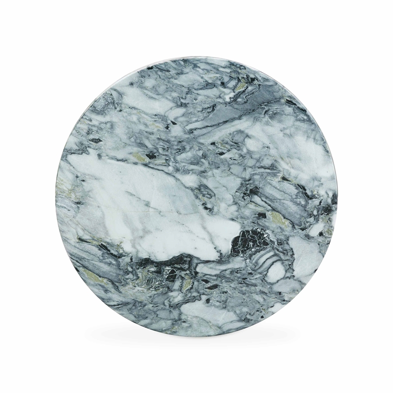 Pemberly Row Marble Pattern Concrete Indoor / Outdoor Side Table