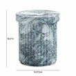 Pemberly Row Marble Pattern Concrete Indoor / Outdoor Side Table