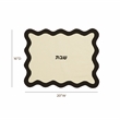 Pemberly Row Contemporary Cream & Black Wavy Fabric Challah Cover