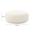 Pemberly Row Handmade Transitional Cream Boucle Swivel Ottoman