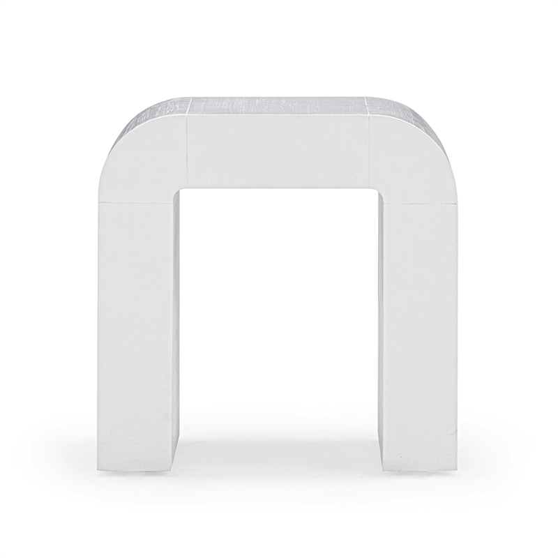 Pemberly Row Modern / Contemporary Hump White Finish Side Table
