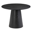 Pemberly Row Handmade Transitional Black Oak Round Dining Table